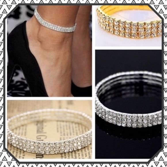 ❄️New❄️Rhinestone Ankle Bracelet ❄️ - Picture 2 of 3